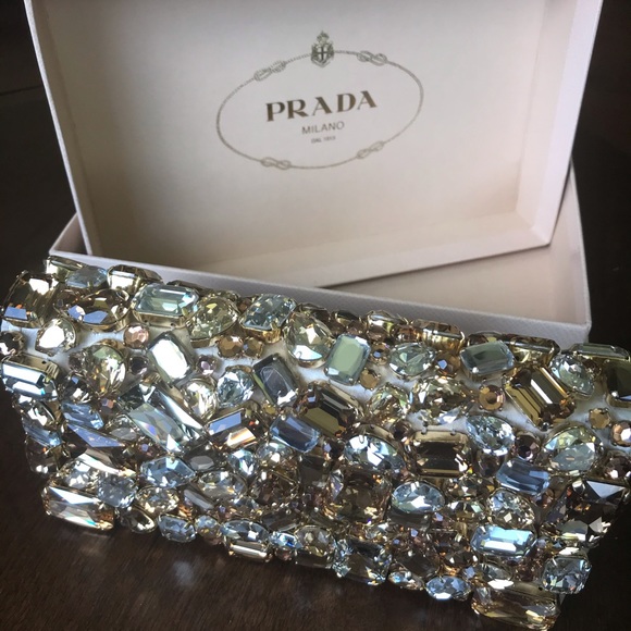 Authentic Prada clutch covered in Raso Stones. - Picture 2 of 4